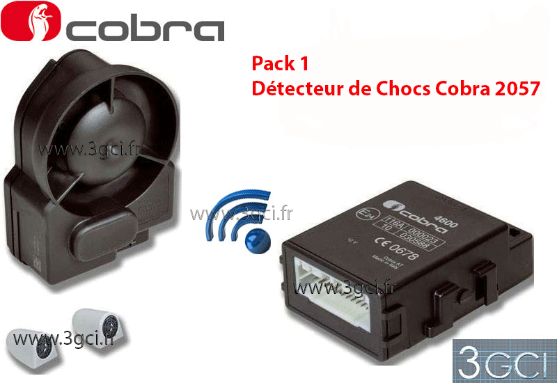 Détecteur de chocs Cobra 2057 pour Alarme 4615 Auto